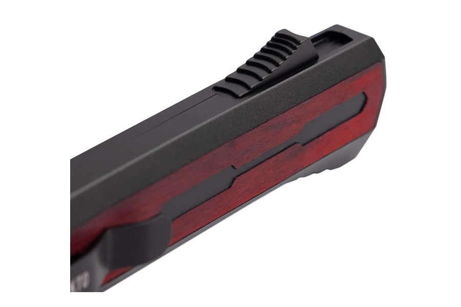 Tekto Knives A7 Zastava Folding Pocket Knife with Red Wood Handle